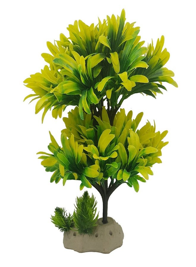 Jainsons Aquarium decorative Artificial Plant Green - 12 x 10 x 32 cm - Image 1